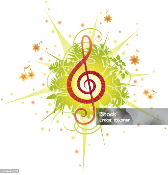 Music Of Nature Stock Illustration - Download Image Now - Arts Culture and Entertainment, Concentric, Floral Pattern