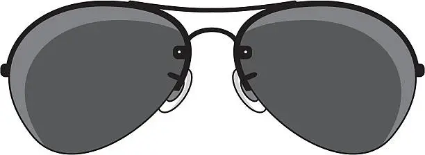 Vector illustration of Simple Aviator Sunglasses