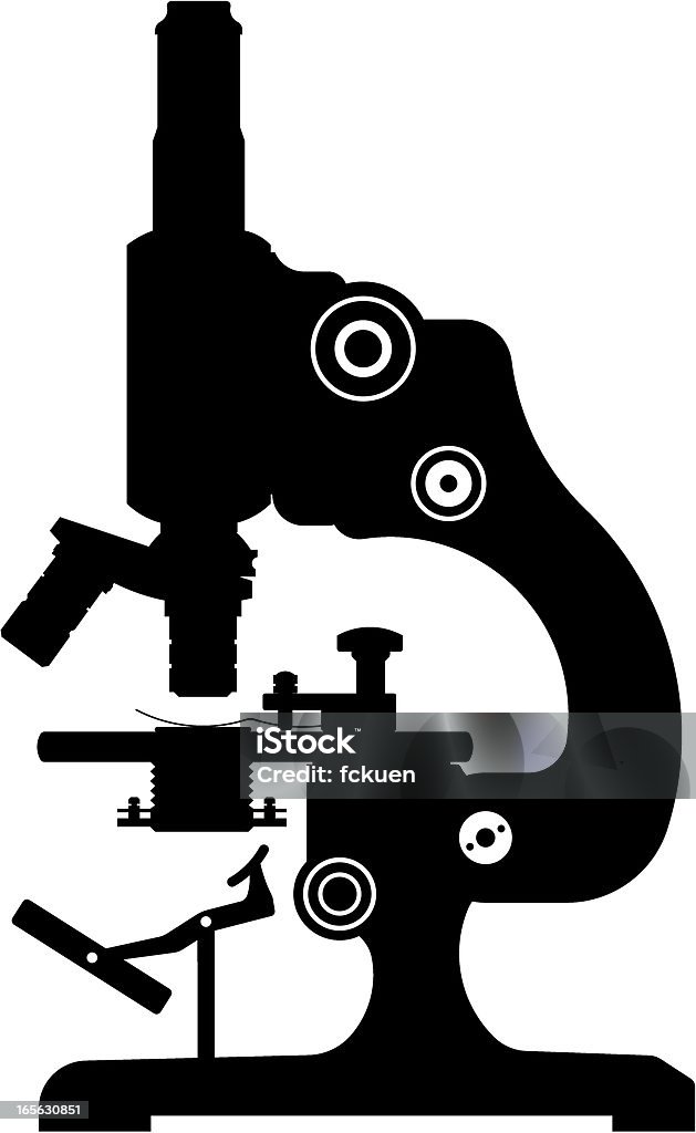 silhouette de microscope - clipart vectoriel de Beauté libre de droits