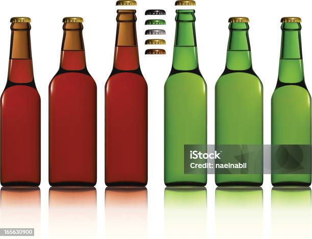 Bottiglie Di Birra - Immagini vettoriali stock e altre immagini di Colore verde - Colore verde, Bitter ale, Bottiglia