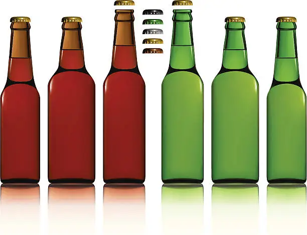 Vector illustration of Beer Bottles