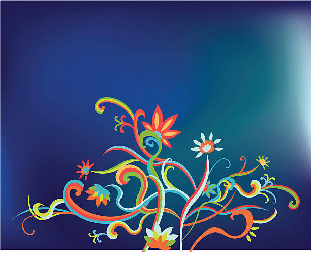 floral background vector art illustration