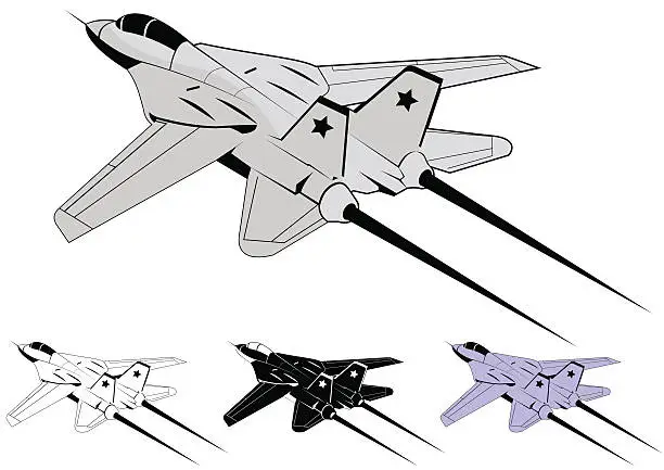 Vector illustration of F-14 Tomcat