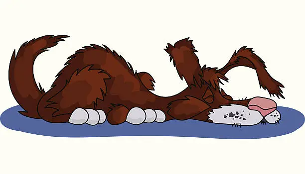 Vector illustration of Sleeping Dog