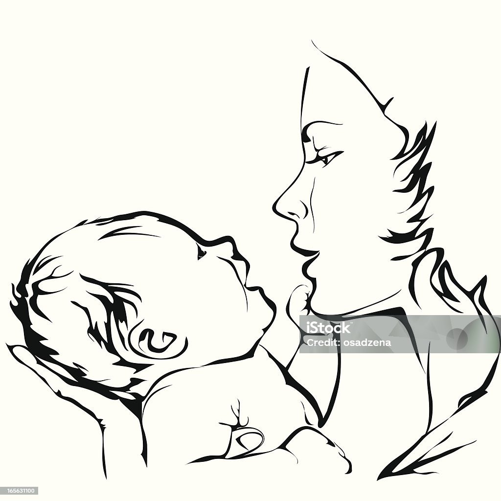Mother And Baby Stock Illustration - Download Image Now - Mother ...