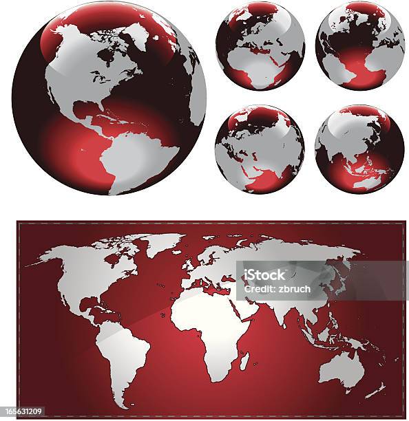 Globo Do Mundo - Arte vetorial de stock e mais imagens de As Américas - As Américas, Austrália, Comunicação