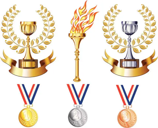 Vector illustration of Awards set