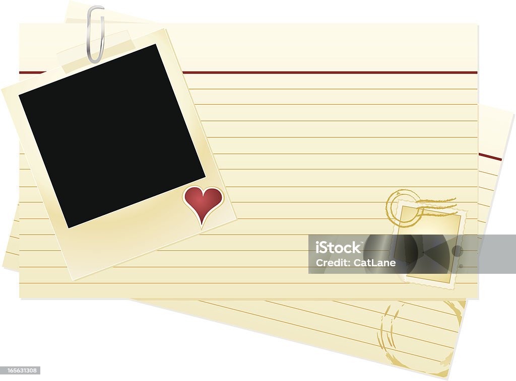 Valentine Karteikarten - Lizenzfrei Briefmarke Vektorgrafik