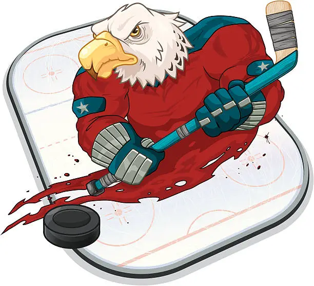 Vector illustration of Eagle Hockey