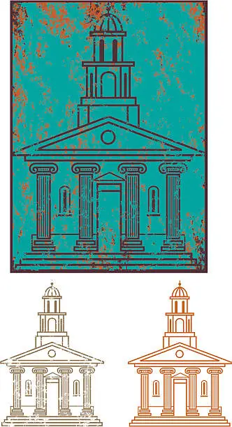 Vector illustration of Important building