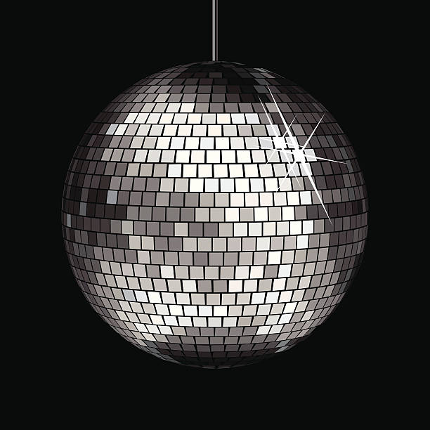 ilustrações, clipart, desenhos animados e ícones de bola de discoteca - disco ball 1970s style 1980s style nightclub