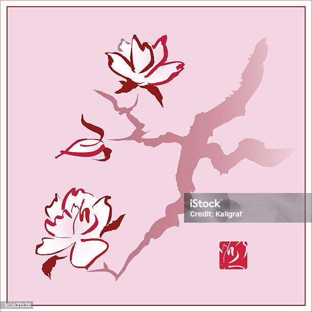 Vetores de Magnoliacherry Blossom Branch e mais imagens de Beleza - Beleza, Beleza natural - Natureza, Botânica - Assunto