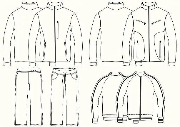 Vector illustration of jacket/tracksuit