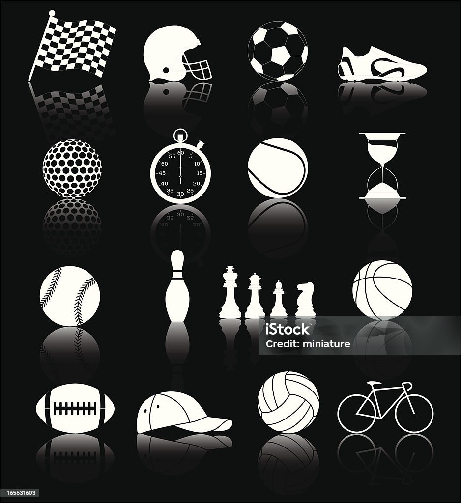 sport icone - 5 - arte vettoriale royalty-free di A quadri