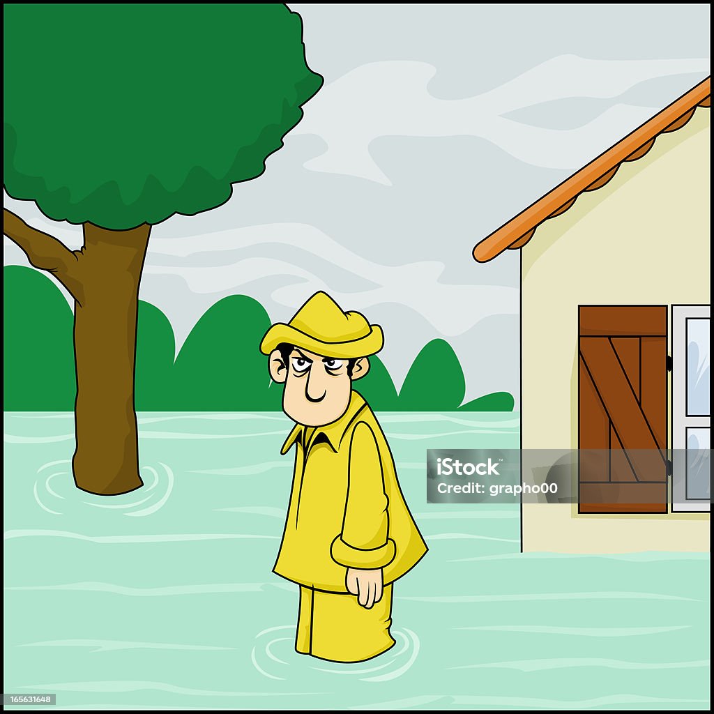 Inondation - Vetor de Acidentes e desastres royalty-free