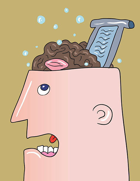 грязные разум мозгов - brain wash stock illustrations