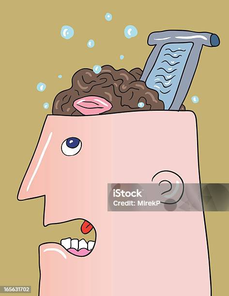 Dirty Mind Brainwashing Stock Illustration - Download Image Now - Adult Student, Beauty, Cartoon