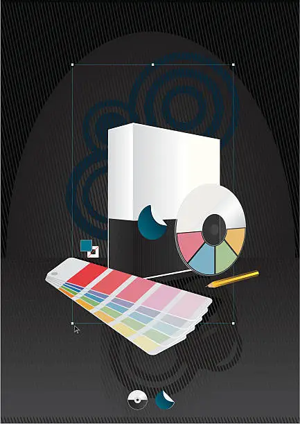 Vector illustration of Design software pack illustration