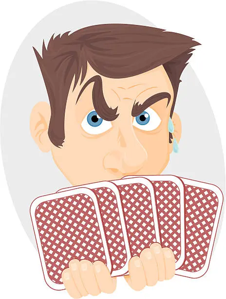 Vector illustration of Poker player