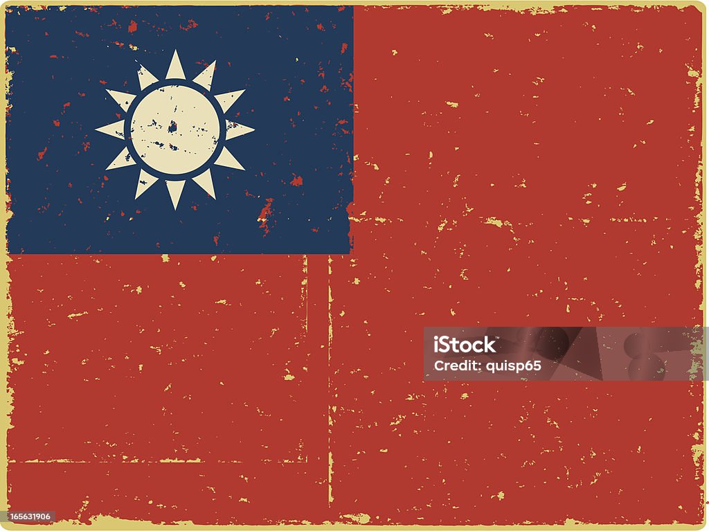 Bandera de taiwán - arte vectorial de Bandera de Taiwán libre de derechos