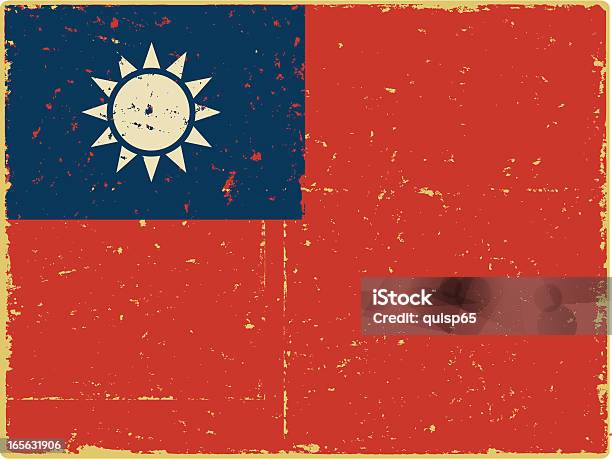 Ilustración de Bandera De Taiwán y más Vectores Libres de Derechos de Bandera de Taiwán - Bandera de Taiwán, Anticuado, Bandera