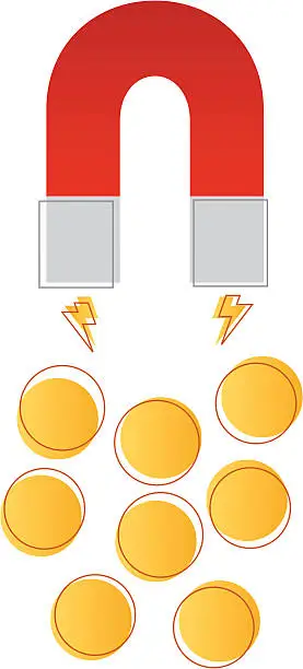 Vector illustration of Money Magnet