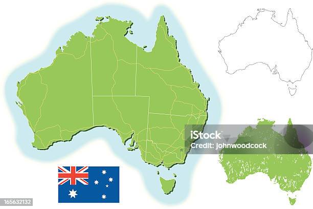 オーストラリアのマップ - 地図のベクターアート素材や画像を多数ご用意 - 地図, クイーンズランド州, ニューサウスウェールズ州 - オーストラリア