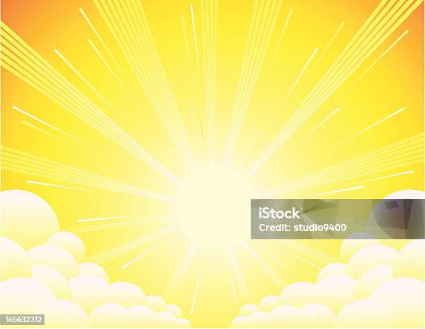 Strahlenden Sonnenlicht Stock Vektor Art und mehr Bilder von Bildhintergrund - Bildhintergrund, Gelb, Landschaft