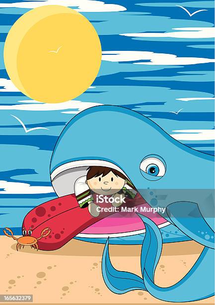 Ilustración de Jonah And The Whale Biblia Escena y más Vectores Libres de Derechos de Adulto - Adulto, Alegre, Arena