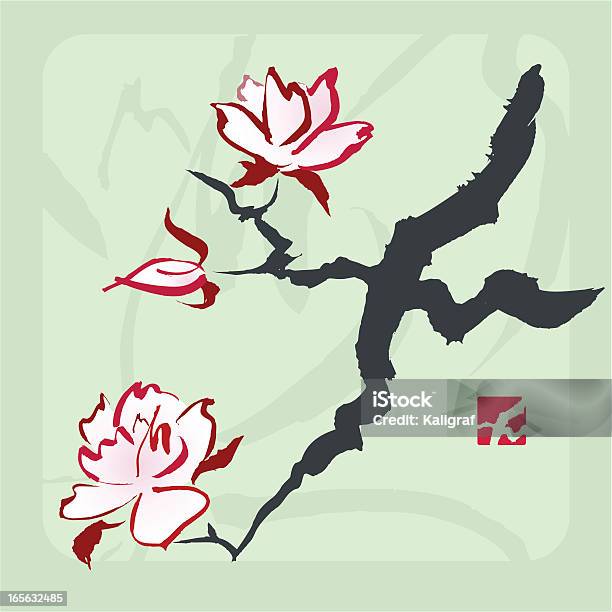 Magnolia 桜のブランチ - イラストレーションのベクターアート素材や画像を多数ご用意 - イラストレーション, インクとブラシ, デザイン