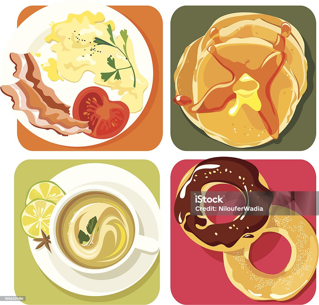 美しいの朝食 - イラストレーションのロイヤリティフリーベクトルアート