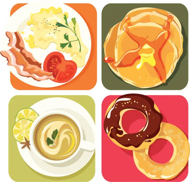 Vector illustration of Beautiful Breakfast