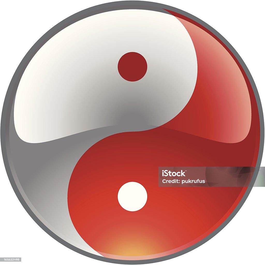 Yinyang - clipart vectoriel de Blanc libre de droits