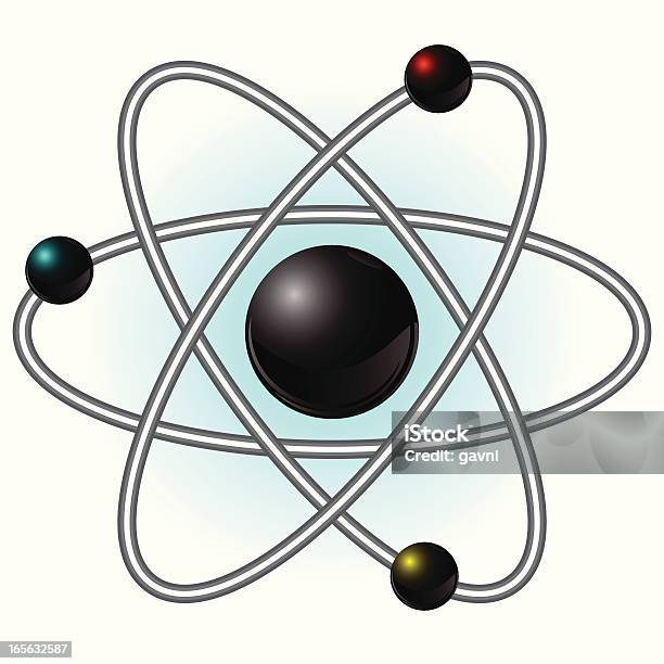 Atom - Stockowe grafiki wektorowe i więcej obrazów Atom - Atom, Budowa molekularna, Chemia - Nauka