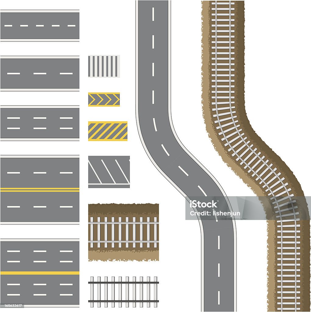 Ruta de - arte vectorial de Acera libre de derechos