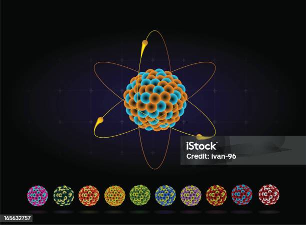 Atom 원자에 대한 스톡 벡터 아트 및 기타 이미지 - 원자, 타원형, 세포핵