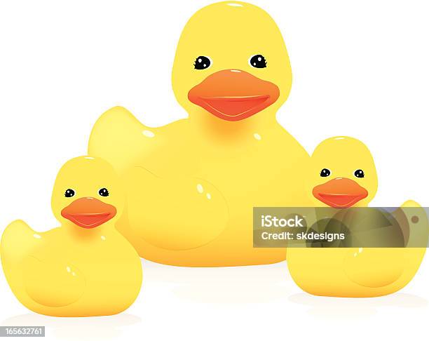 Borracha Duckies Banho Brinquedosadultos E Ducklings - Arte vetorial de stock e mais imagens de Pato de Borracha