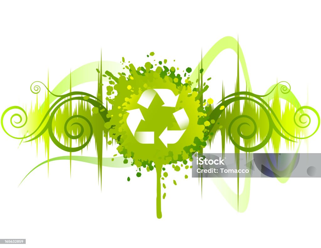 Recycling Wave abstrakte Natur und Umwelt - Lizenzfrei Graffito Vektorgrafik
