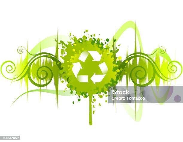 Recycling Wave Abstrakte Natur Und Umwelt Stock Vektor Art und mehr Bilder von Graffito - Graffito, Umweltschutz, Wachstum