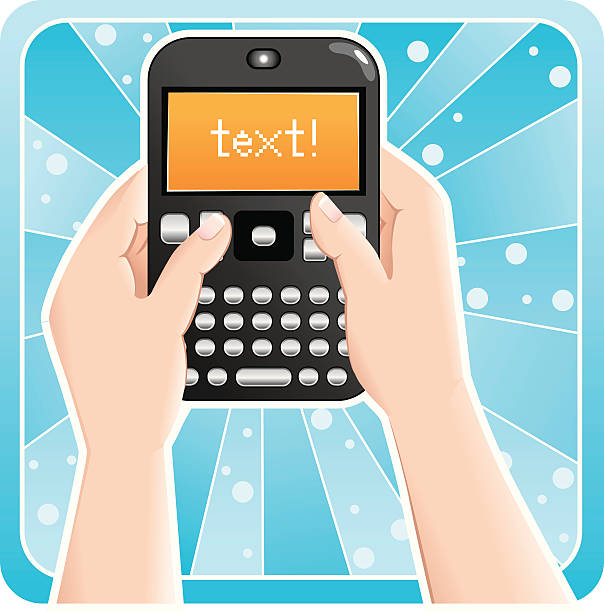 Text Messaging vector art illustration