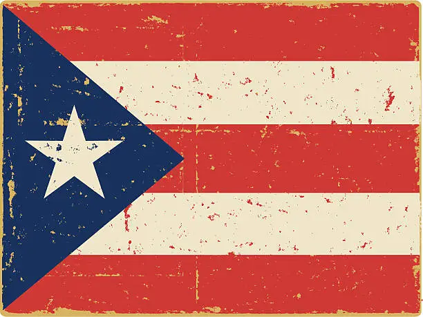 Vector illustration of Puerto Rican Flag