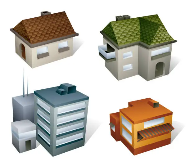Vector illustration of Houses & Buildings