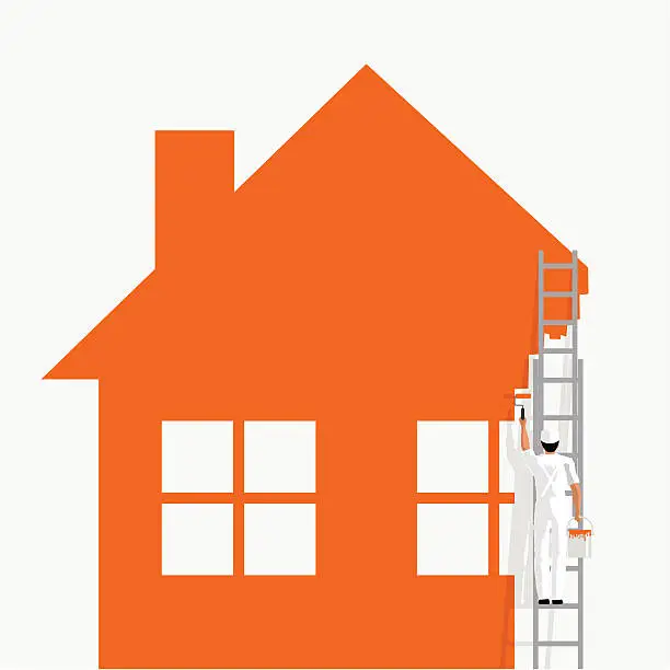 Vector illustration of Paintig your home