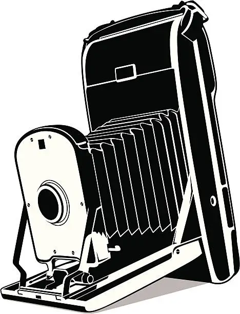 Vector illustration of Old camera