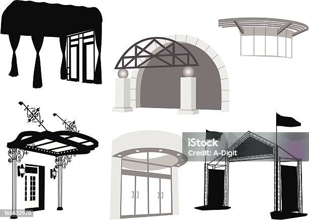 Varietiesfacade - Arte vetorial de stock e mais imagens de Contorno - Contorno, Criação Digital, Entrada de Edifício