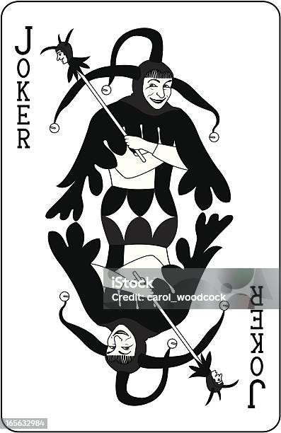 Jocker Jeu De Cartes Noir Vecteurs libres de droits et plus d'images vectorielles de Jocker - Jocker, Bouffon, Cartes à jouer