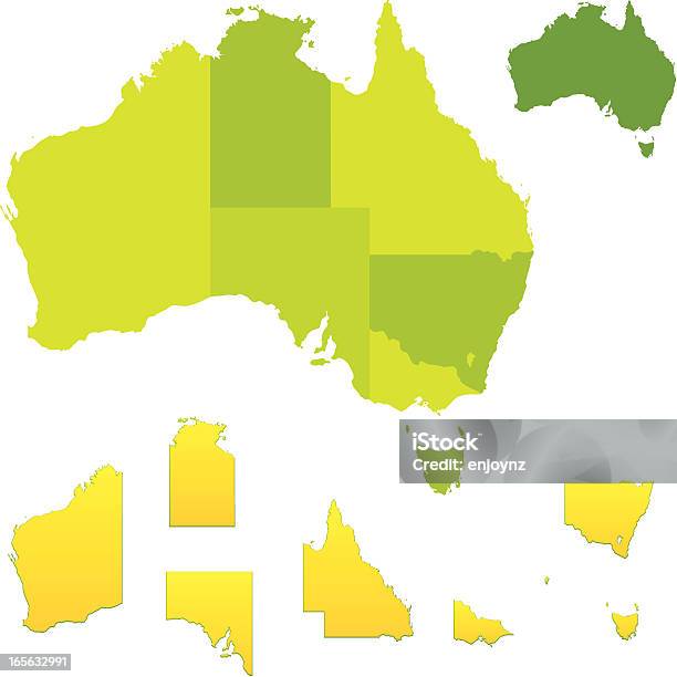 In Australia - Immagini vettoriali stock e altre immagini di Carta geografica - Carta geografica, Australia, Queensland