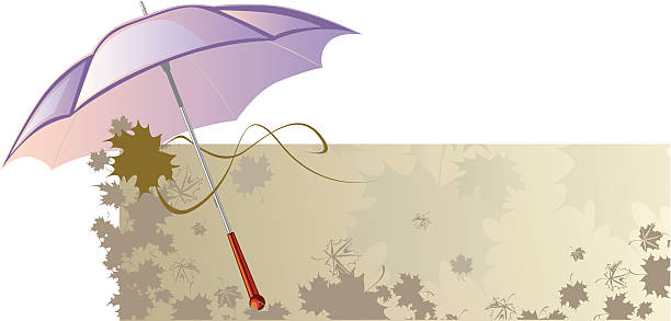 Purple-Regenschirm geöffnet – Vektorgrafik