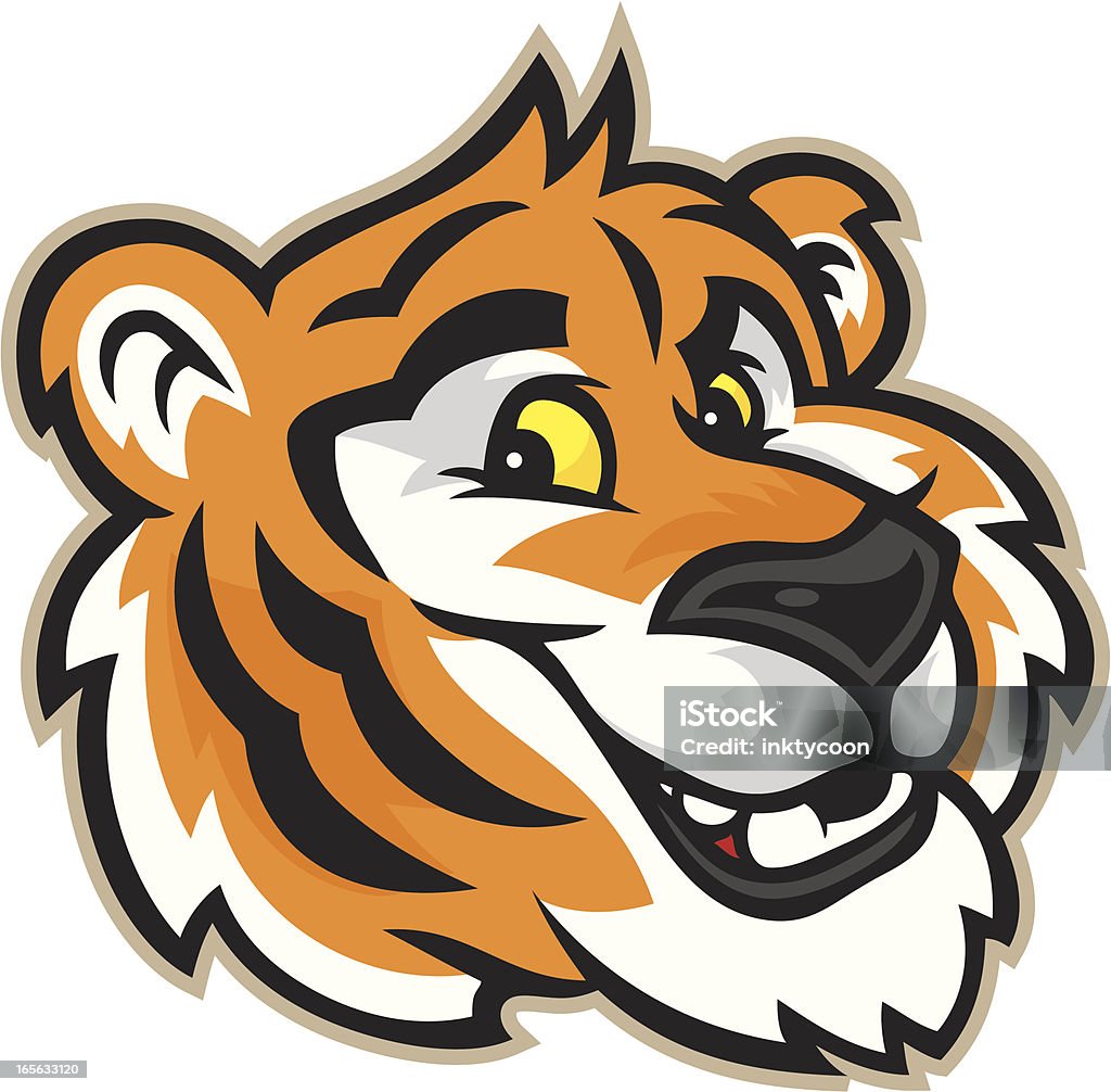Талисман головы тигра - Векторная графика Тигр роялти-фри