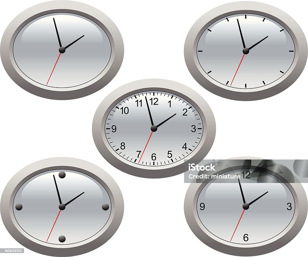 Relógios oval - Vetor de Mostrador de Relógio royalty-free